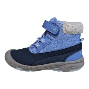 Stride Rite 360 Nebraska Snow Boots Blue Gray Warm Winter Little Girls Size 12